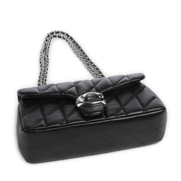 COACH Tabby Shoulder Bag 26 With Pillow Quilting CP150 BLACK / SILVER - Picture 5 of 16